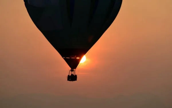 volando en globo