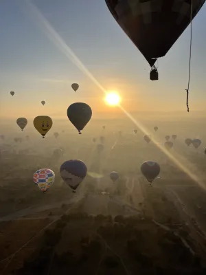 Amanecer espectacular vuelos globo teotihuacan Amanecer espectacular vuelos globo teotihuacan